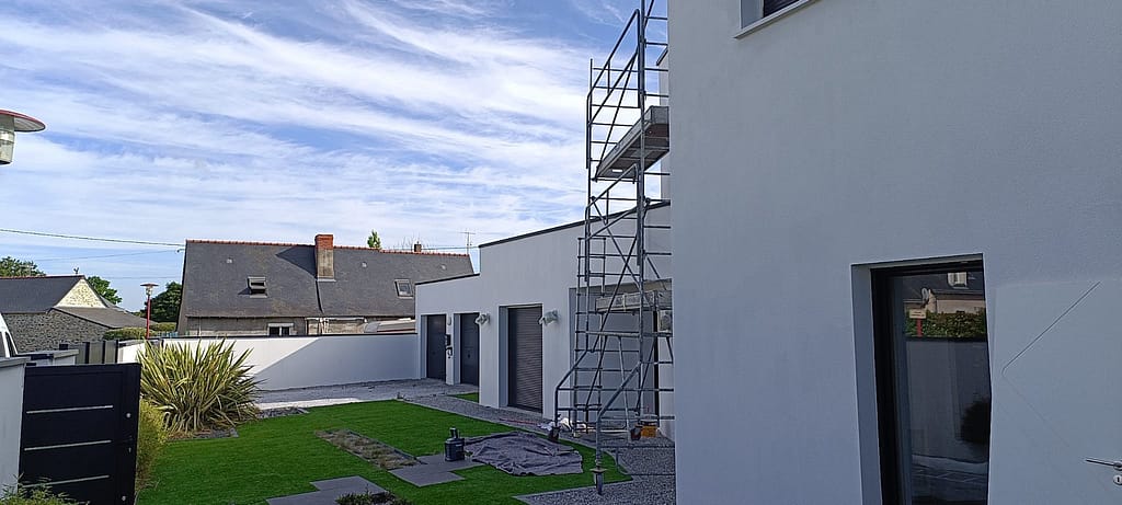 Peinture façade en blanc