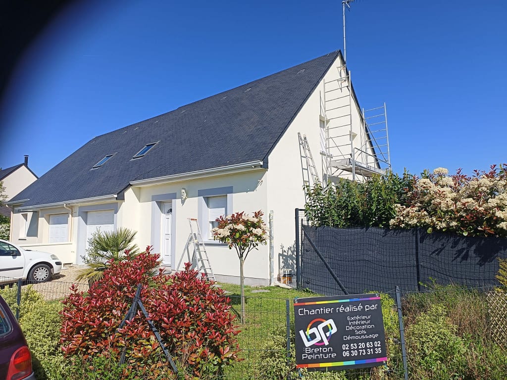 Ravalement de façade : nettoyage + peinture