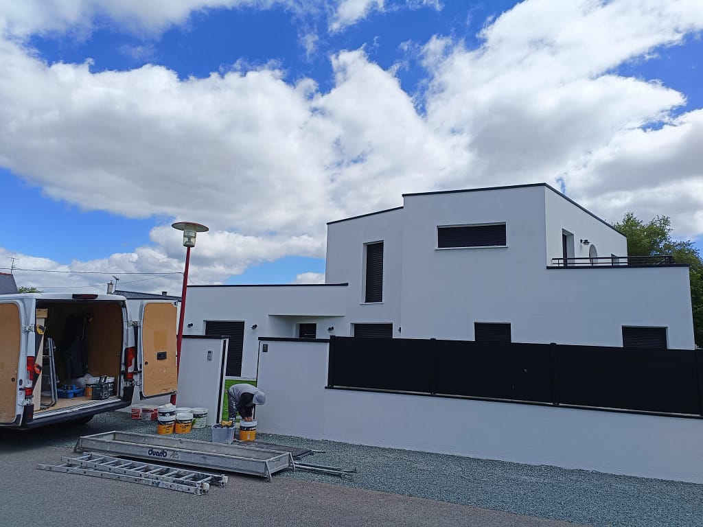 Peinture façade en blanc