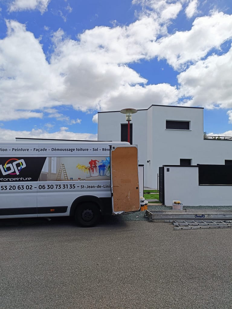 Peinture façade en blanc